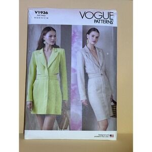 Vogue Misses' BLAZER DRESS, V1936 Size (6 - 14)